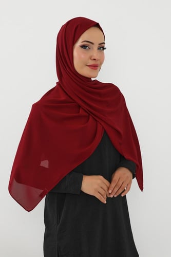 حجاب شيفون بمغناطيس وقبعة بالوسط