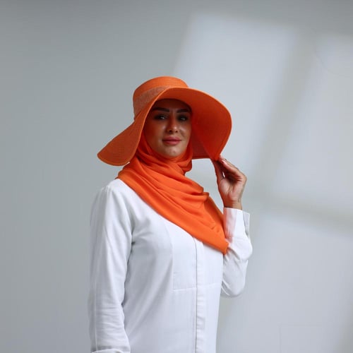 طقم قبعة كاملة مع طرحة صيفية