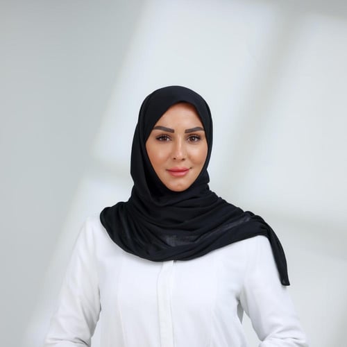 حجاب مع فتحة عند الاذن عادي - اسود