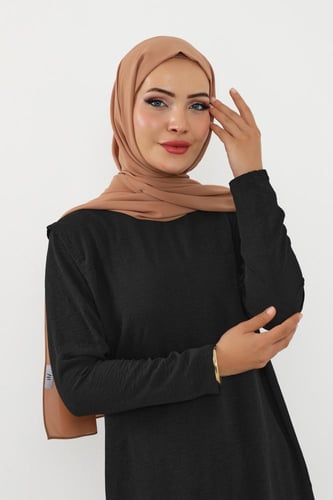 حجاب شيفون بمغناطيس وقبعة بالوسط