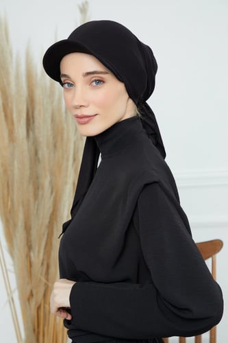 توربان كاب ربط من الخلف - اسود