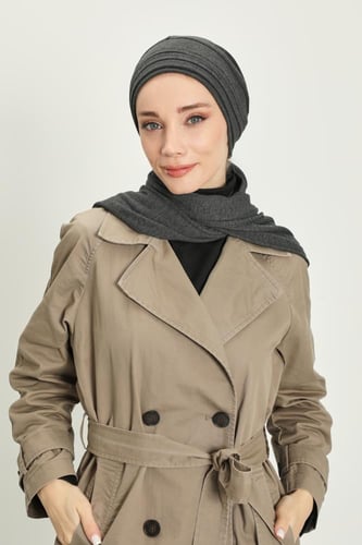 توربان شتوي قطني ثقيل مع سكارف