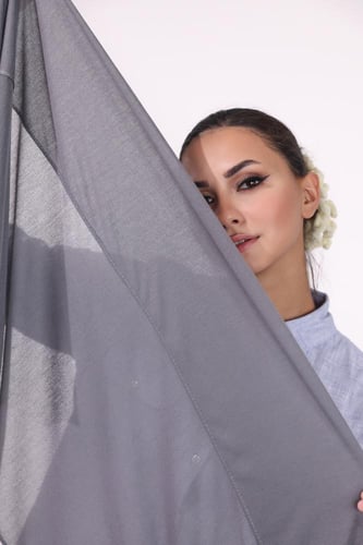 طرحه شاش تركي- رمادي غامق