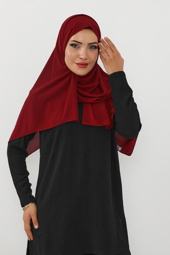 حجاب شيفون بمغناطيس وقبعة جانبي