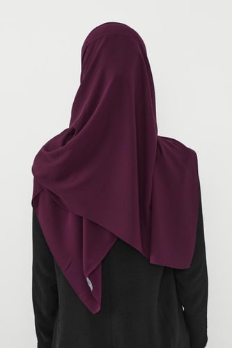 حجاب شيفون بمغناطيس وقبعة جانبي