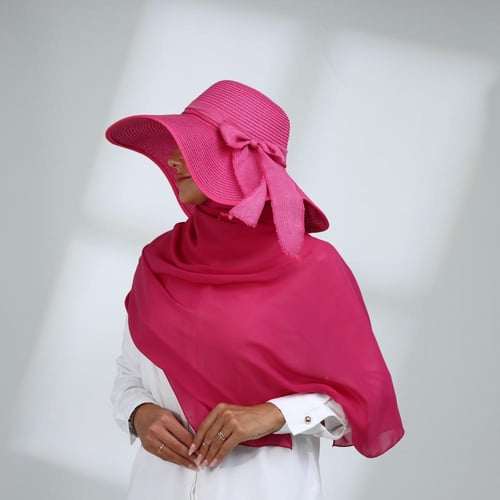 طقم قبعة كاملة مع طرحة صيفية