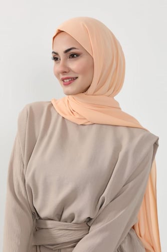 حجاب شيفون بمغناطيس وقبعة بالوسط