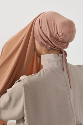 حجاب شيفون بمغناطيس وقبعة جانبي