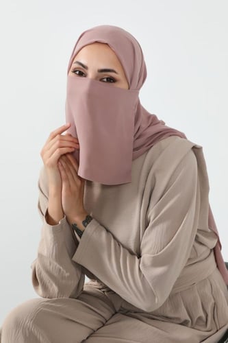 طقم طرحة ولثام - ربط