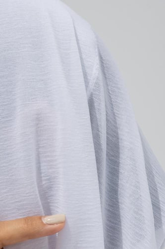 طرحة كرنشي مخيطة-ابيض