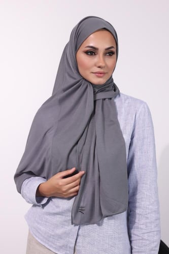 طرحه شاش تركي- رمادي غامق