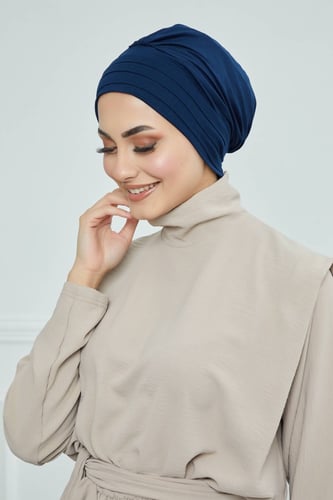 حجاب الشاطي مع توربان - كحلي