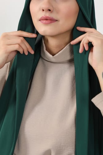 حجاب شيفون بمغناطيس وقبعة بالوسط