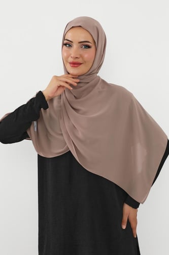 حجاب شيفون بمغناطيس وقبعة بالوسط