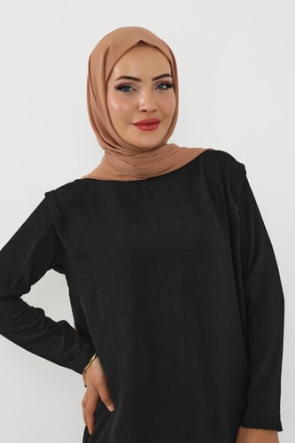 حجاب شيفون بمغناطيس وقبعة بالوسط