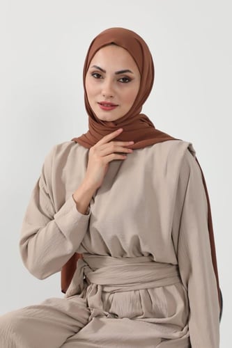 حجاب شيفون بمغناطيس وقبعة بالوسط