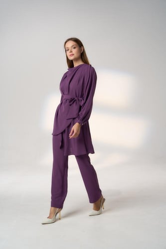 طقم بدلة حجاب -بنفسجي