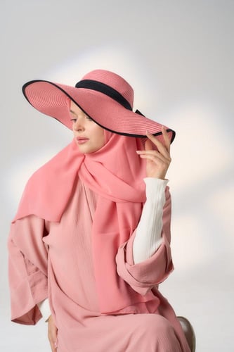 طقم قبعة كاملة مع طرحة صيفية