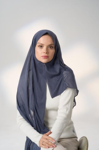 طرحة جاهزة مع مطاط - قصير جهة اليسار