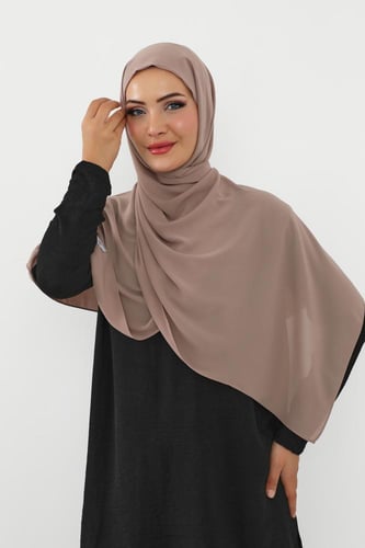 حجاب شيفون بمغناطيس وقبعة بالوسط
