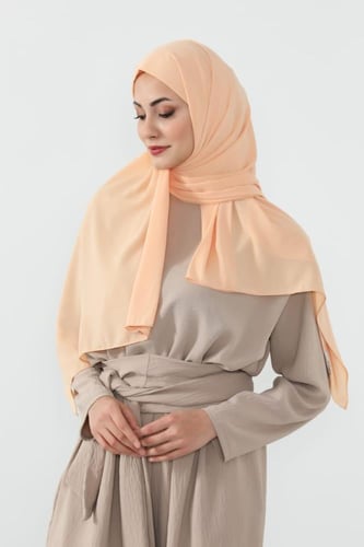 حجاب شيفون بمغناطيس وقبعة جانبي