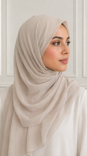طرحة مدهلة بيج