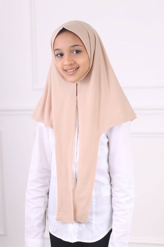 طرحة بناتي ربط من الخلف - بيج