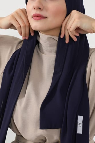 حجاب شيفون بمغناطيس وقبعة جانبي