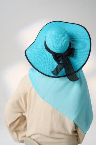 طقم قبعة كاملة مع طرحة صيفية