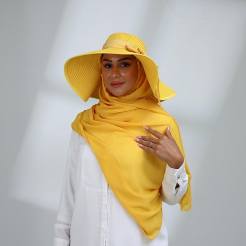 طقم قبعة كاملة مع طرحة صيفية