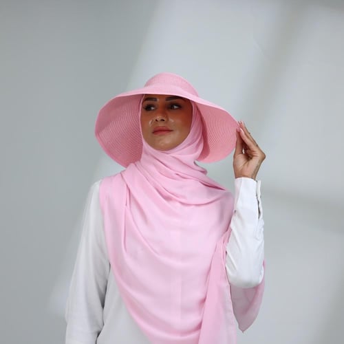 طقم نصف قبعة مع طرحة صيفية