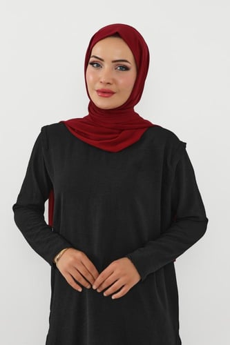 حجاب شيفون بمغناطيس وقبعة بالوسط