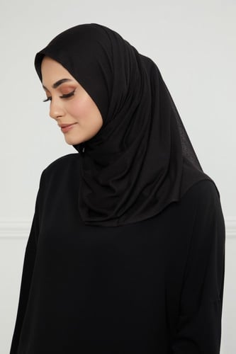 حجاب شاش تركي ميني | أسود