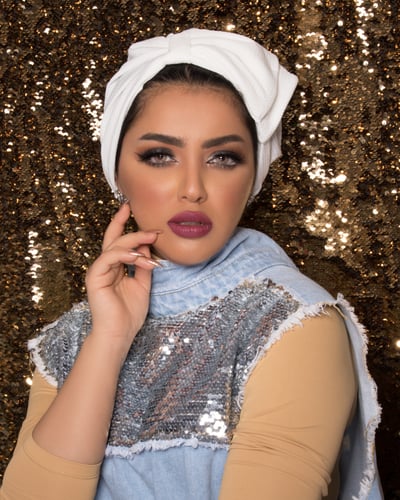 توربان قطني قابل للتعديل-أبيض