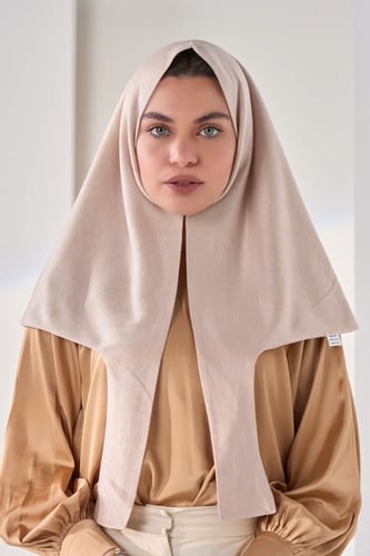 طرحة ثابتة ربط غير سترتش- بيج