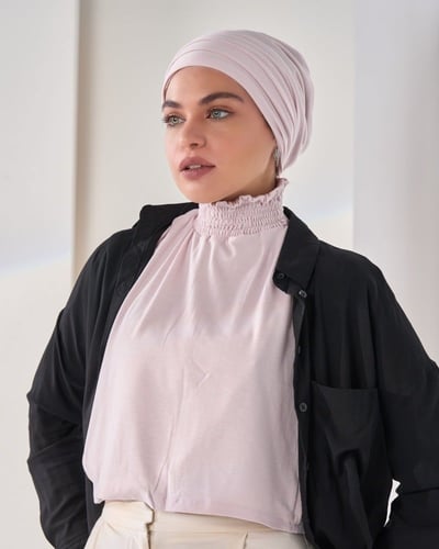 تغطية الرقبة زم - وردي فاتح أو لحمي