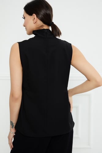 بلوزة قصيرة-اسود