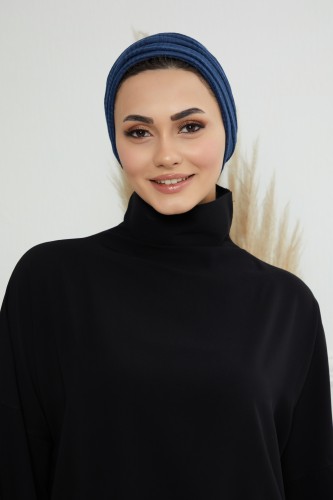 توربان قطعتين لزق - كحلي