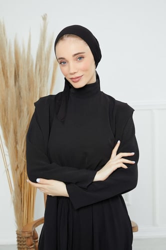 توربان قطني ربط من الخلف - اسود