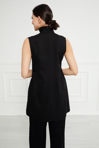 بلوزة طويلة-اسود