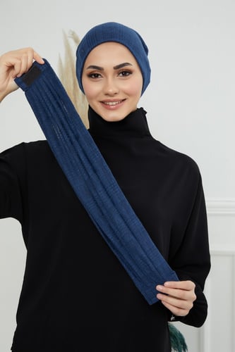 توربان قطعتين لزق - كحلي