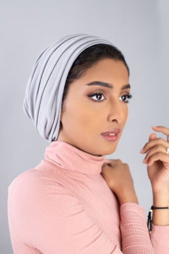 توربان قطعتين لزق - رمادي فاتح