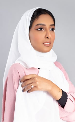 طرحه شاش تركي- أبيض