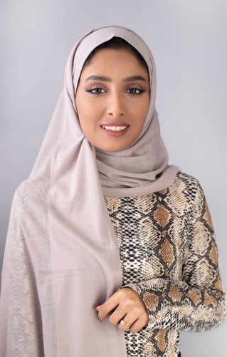 طرحة مخيطة جاهزة- بيج