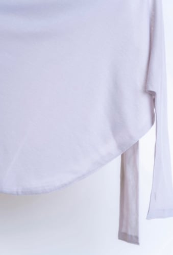 طرحة شاش تركي ربط من الخلف- رمادي