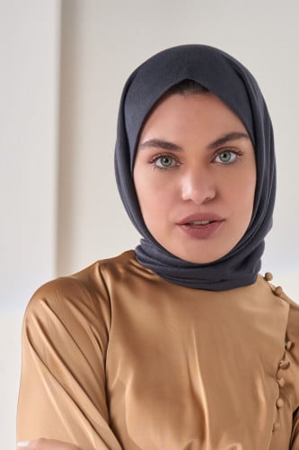 طرحة ثابتة ربط غير سترتش- رصاصي غامق جدًا