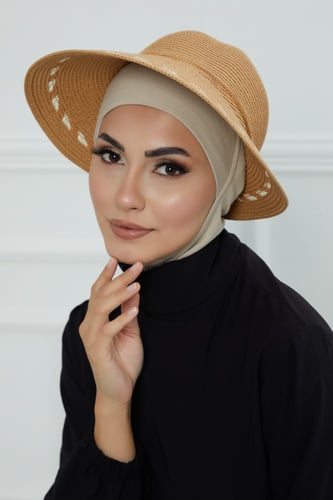 قبعة كاملة تغطي الرقبة والراس - بيج