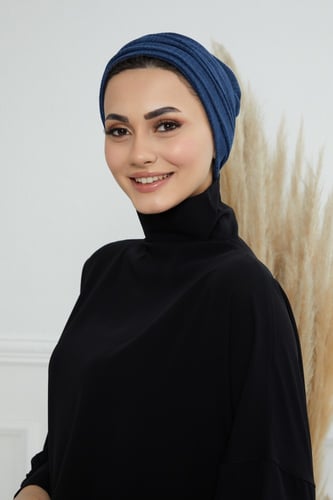 توربان قطعتين لزق - كحلي