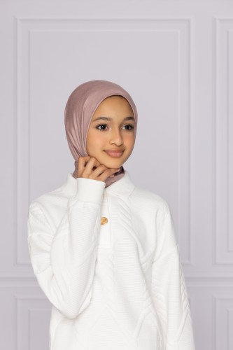 طرحة بناتي طقطق- وردي لحمي