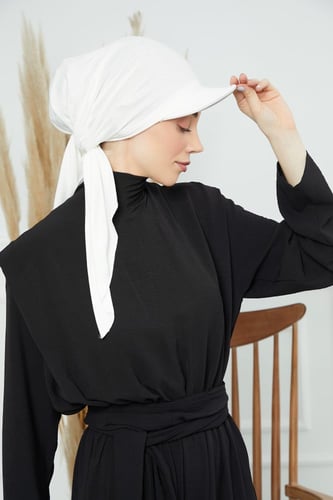 توربان كاب ربط من الخلف - ابيض